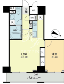 ベルファース本郷弓町 1302 間取り図
