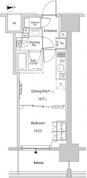 ザ・パークハビオ目白タワー 907 間取り図