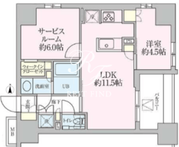 ザ・レジデンス三ノ輪 1001 間取り図