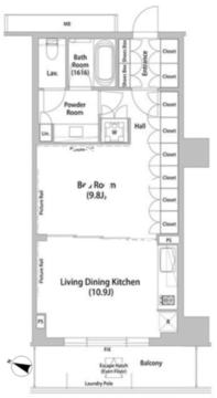飯田橋ガーデンフラッツ 803 間取り図