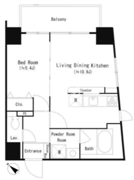 ユーストリア駒沢 404 間取り図