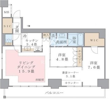 ブリリアイスト東雲キャナルコート 912 間取り図