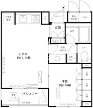 エル・セレーノ西早稲田 404 間取り図