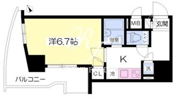 フォレシティ小伝馬町 704 間取り図