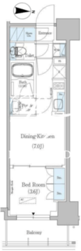 アーバネックス銀座東2 702 間取り図