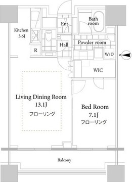 コンシェリア西新宿タワーズウエスト 2303 間取り図