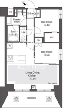 オアーゼ文京大塚 501 間取り図