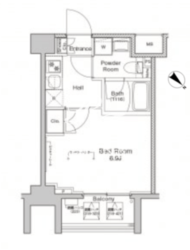 プラウドフラット戸越公園 416 間取り図