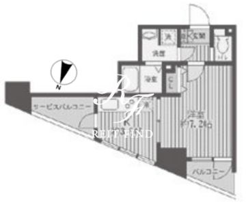 レジディア蒲田 1105 間取り図