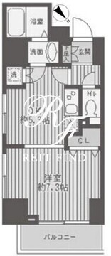 レジディア蒲田 801 間取り図