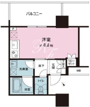 ブリリアタワー浜離宮 1319 間取り図
