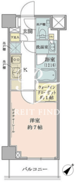 ザ・パークワンズ目黒不動前 611 間取り図