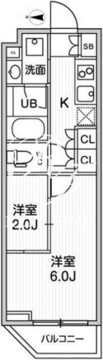 リテラス清澄白河 206 間取り図