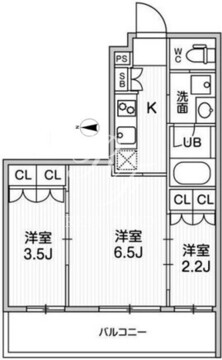 リテラス清澄白河 403 間取り図