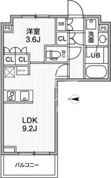 リテラス清澄白河 404 間取り図