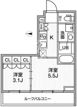 リテラス清澄白河 503 間取り図