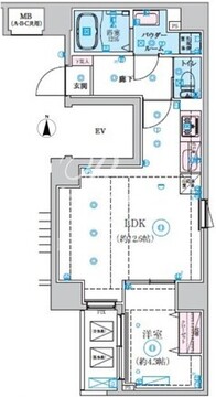 リヴシティ両国五番館 201 間取り図