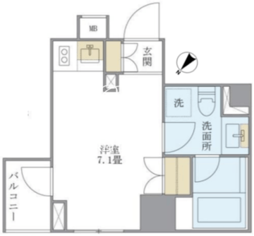 ブリリアイスト銀座東 203 間取り図