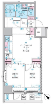 ジェノヴィア浅草4スカイガーデン 705 間取り図