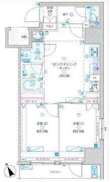 ジェノヴィア浅草4スカイガーデン 904 間取り図