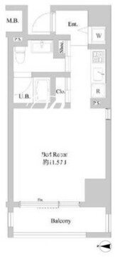 ミリアレジデンス北新宿 602 間取り図