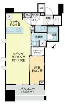 グランリビオ表参道 303 間取り図