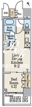 クレストコート日本橋浜町 702 間取り図