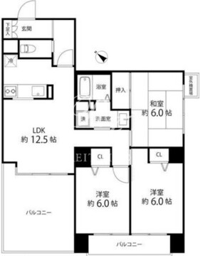 ティーズガーデン東陽町 303 間取り図