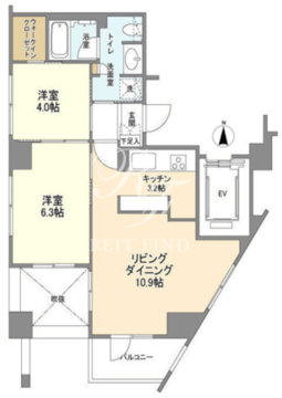コスモリード原宿 902 間取り図