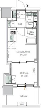 ワンルーフレジデンス西日暮里 607 間取り図