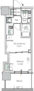 ワンルーフレジデンス西日暮里 807 間取り図