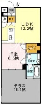 カスタリア目黒長者丸 106 間取り図