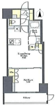 プライムメゾン市谷山伏町 702 間取り図