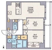 クレストコート東日暮里 605 間取り図