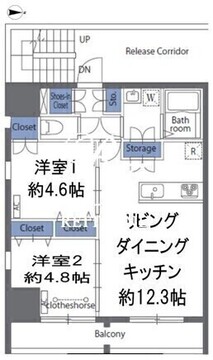 ロクシス日暮里 902 間取り図