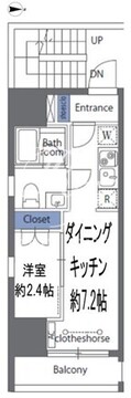 ロクシス日暮里 203 間取り図