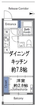 ロクシス日暮里 202 間取り図
