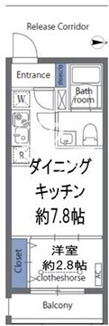 ロクシス日暮里 302 間取り図