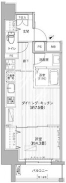 ワイズ柳橋 1202 間取り図