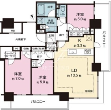アトラスタワー五反田 2707 間取り図
