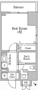 レジディア三宿 301 間取り図
