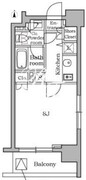 レジディア三軒茶屋 1205 間取り図