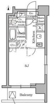 レジディア三軒茶屋 1205 間取り図