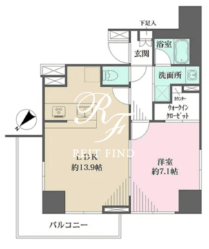 クレストヒル文京千石 A1003 間取り図