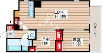 ティアラグレイス両国タワー 1001 間取り図