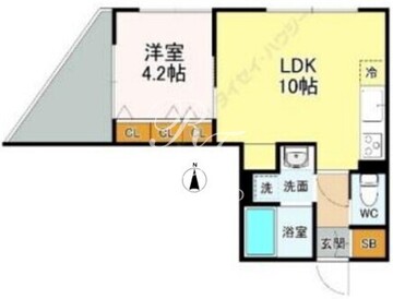 イプシロン亀戸 202 間取り図
