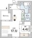 グランデュオ武蔵小山4 402 間取り図