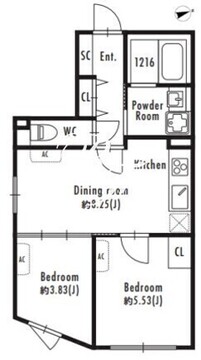 グランパセオ等々力 304 間取り図