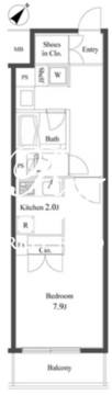 プライマル小石川 207 間取り図
