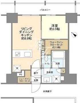 ピアース赤坂 509 間取り図